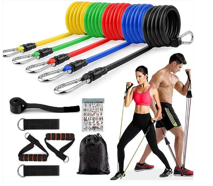 11 Pcs Resistance Band Set For Men & Women