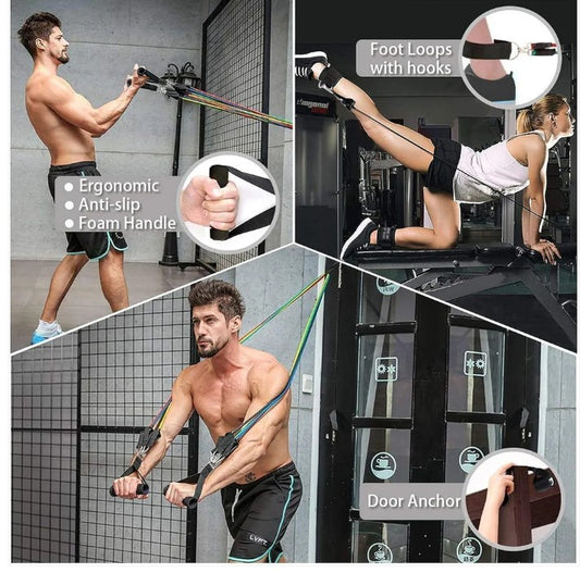 11 Pcs Resistance Band Set For Men & Women