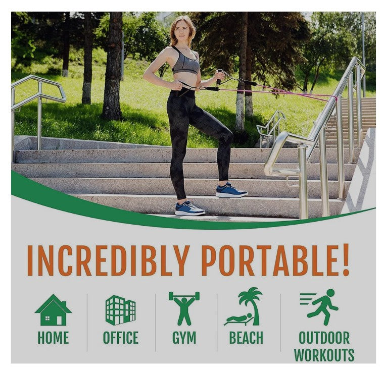 11 Pcs Resistance Band Set For Men & Women