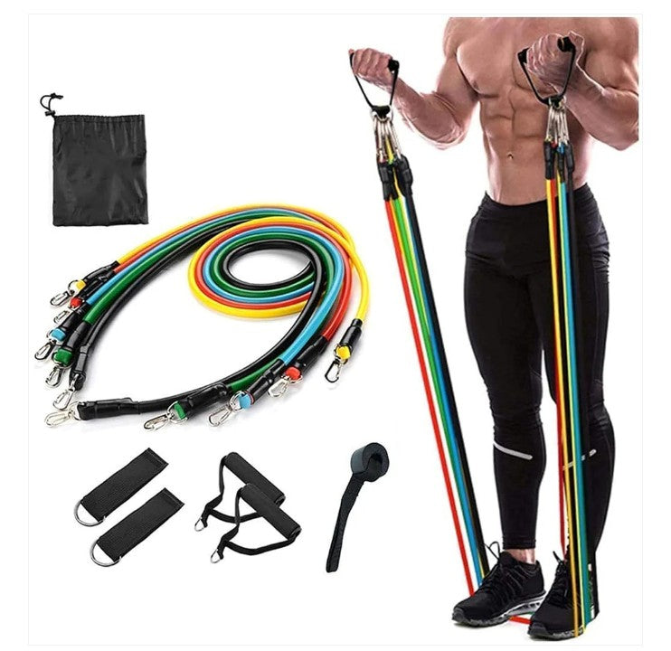 11 Pcs Resistance Band Set For Men & Women